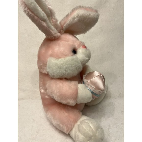 Cuddle Witt Rabbit Plush Satin Egg Easter Pink Eyes 16 inch - Picture 2 of 9